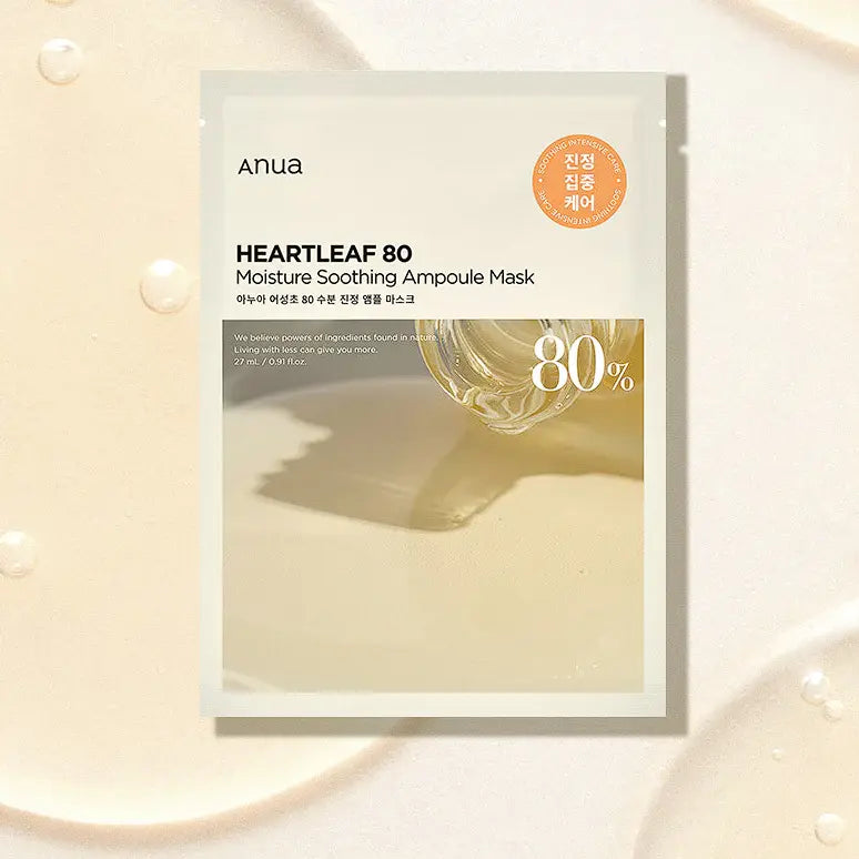 Heartleaf 80 Moisture Soothing Ampoule Mask 27ml - ANUA
