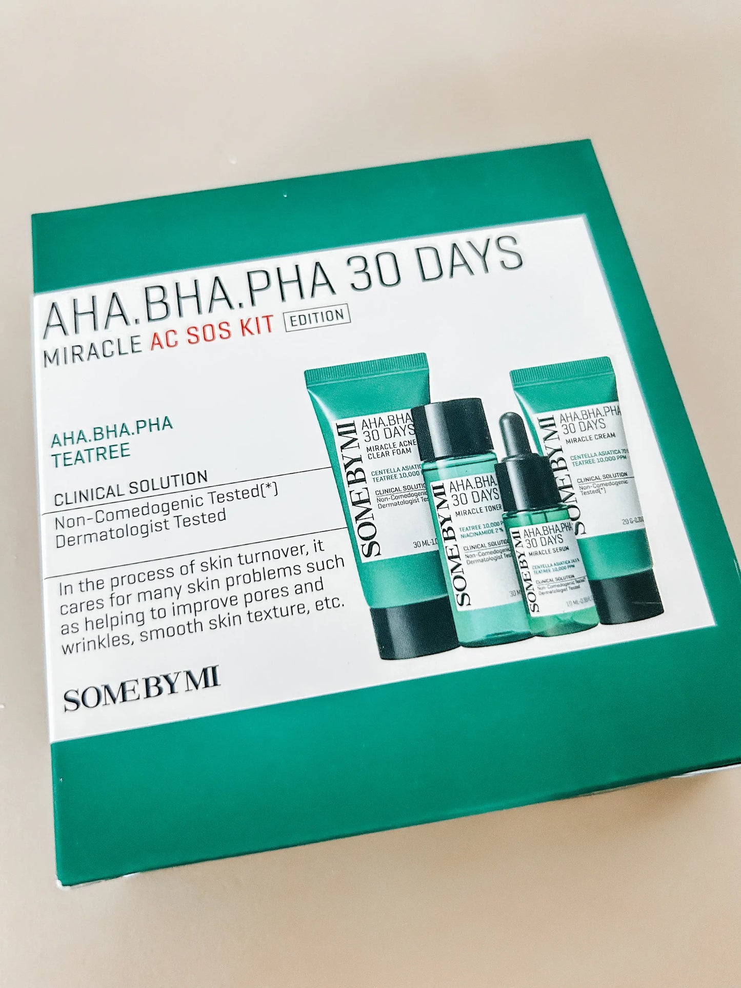 AHA, BHA, PHA 30 Days Miracle AC SOS Kit 4pcs - Some By Mi