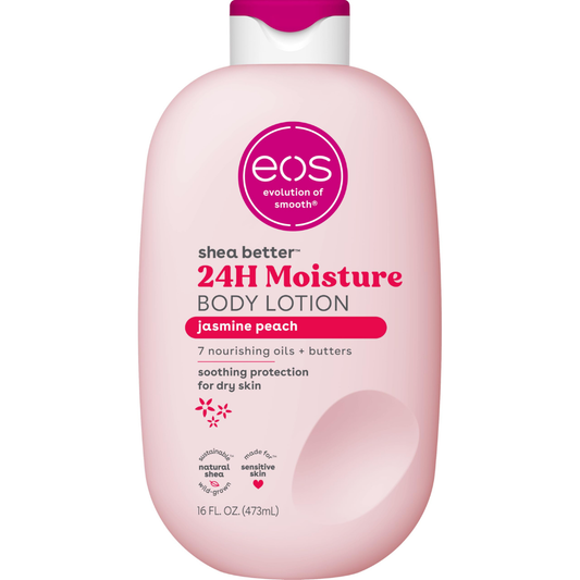 Eos Shea Better Strawberry Jasmine Peach cashmere Body Lotion