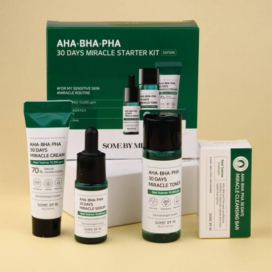 AHA, BHA, PHA 30 Days Miracle AC SOS Kit 4pcs - Some By Mi